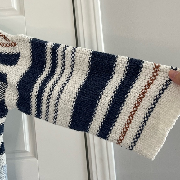 Nic+Zoe Rolling Clouds Blue Open Front Cardigan Sweater Size L Southwestern Boho - Picture 6 of 15